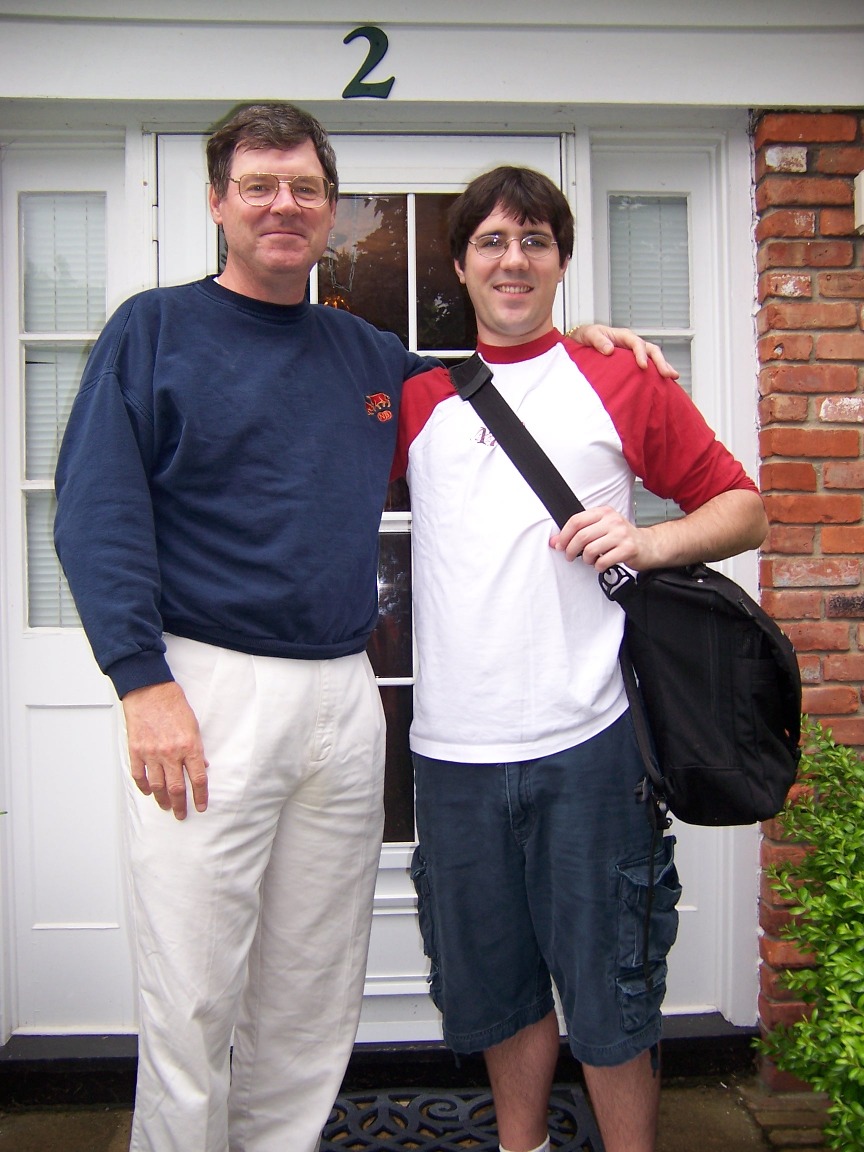 Dad and me before I left for India